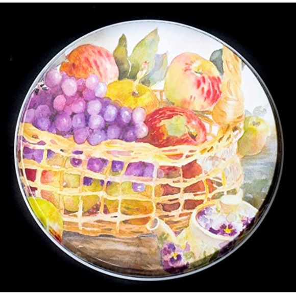 Stove Burner Covers Range Kleen Round Colorful Floral Fruit 4 Piece Multicolor - Picture 6 of 15